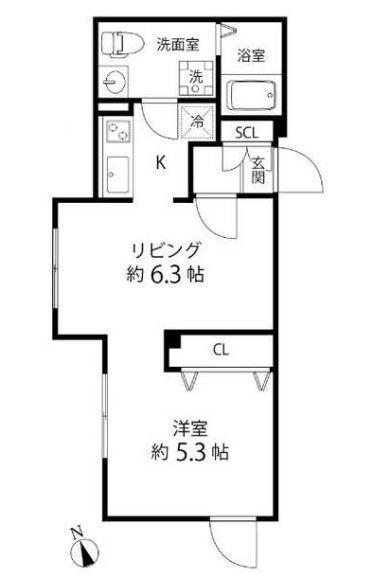 BRANCHE神楽坂ブランシェ神楽坂(ワンルーム/3階)の間取り写真