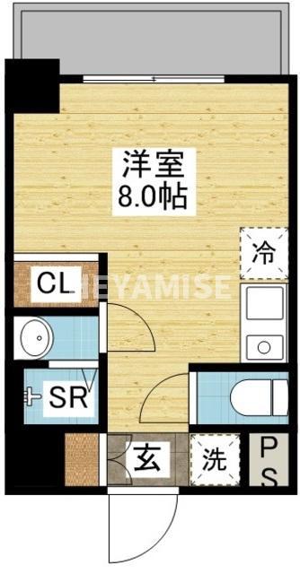デ・クメール中川(ワンルーム/2階)の間取り写真