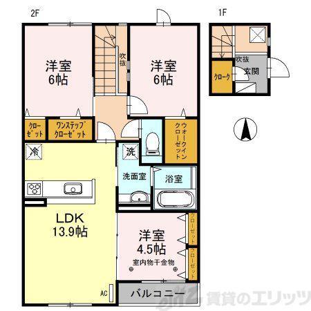 グランガーデン(3LDK/2階)の間取り写真