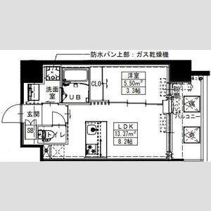 S-RESIDENCE難波西ALTER(1LDK/3階)の間取り写真
