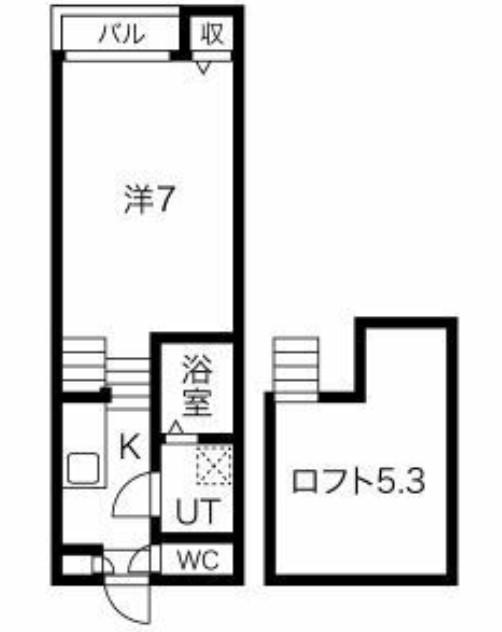 ハーモニーテラス千種VI(1K/1階)の間取り写真