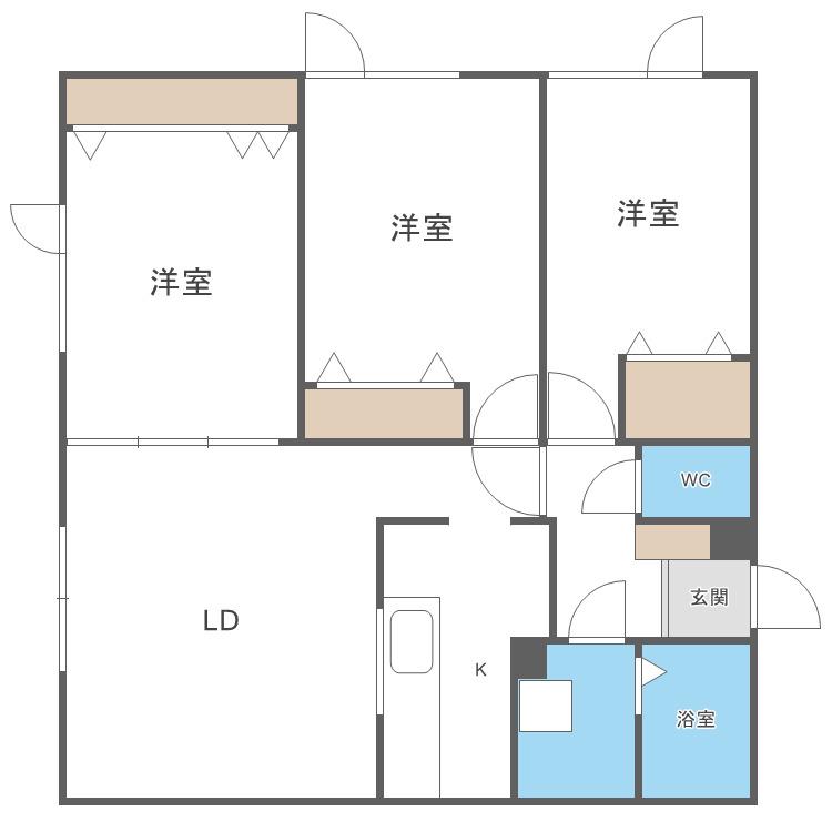 グランパ81(3LDK/3階)の間取り写真