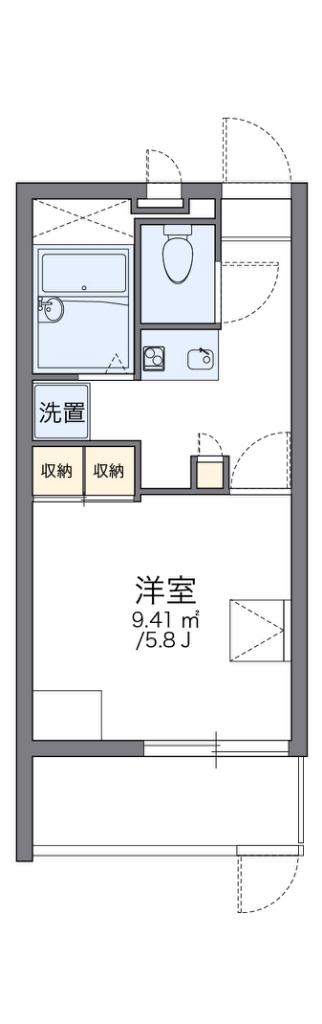 レオパレスクララ九条(1K/1階)の間取り写真