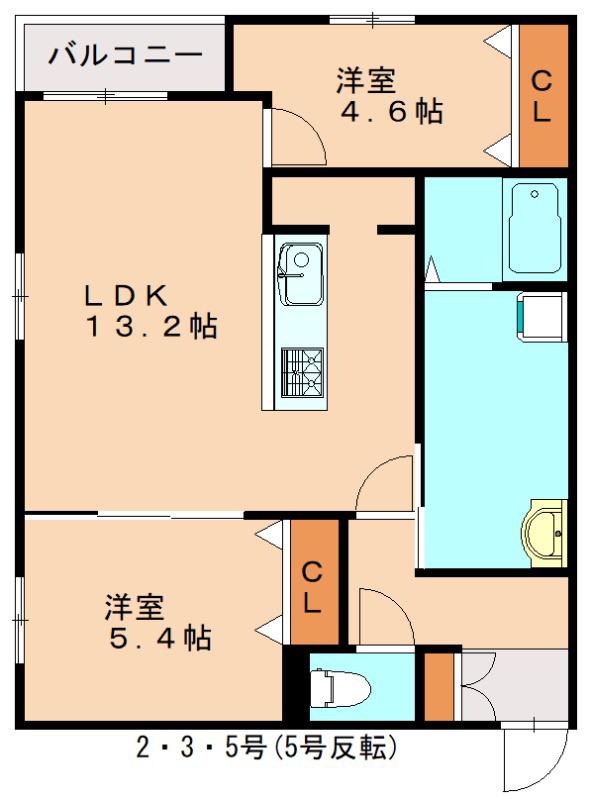 ステラ師吉(2LDK/1階)の間取り写真