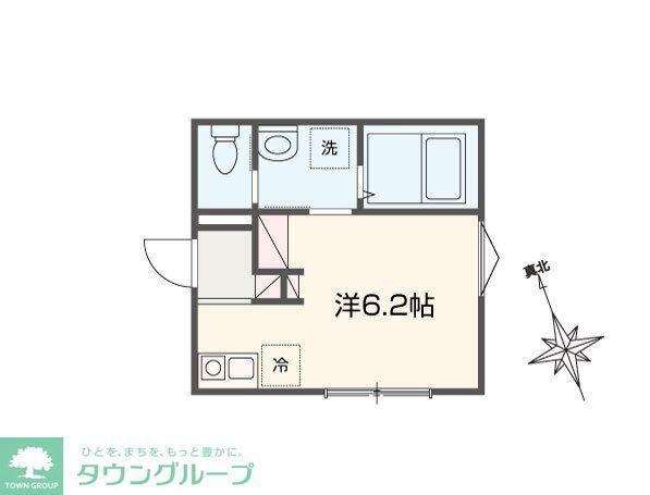 BONECA岩槻(ワンルーム/3階)の間取り写真