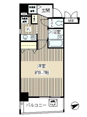 MA21 エムエー21(1K/5階)の間取り写真