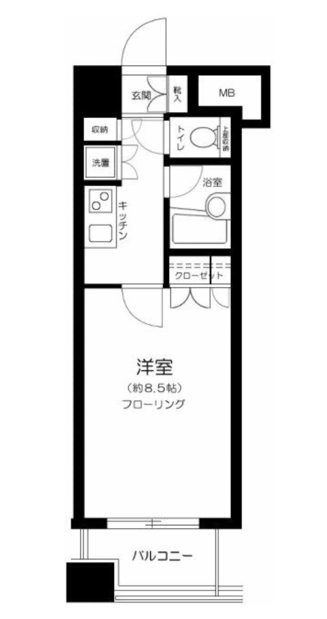 エクセレント浅草橋(1K/2階)の間取り写真