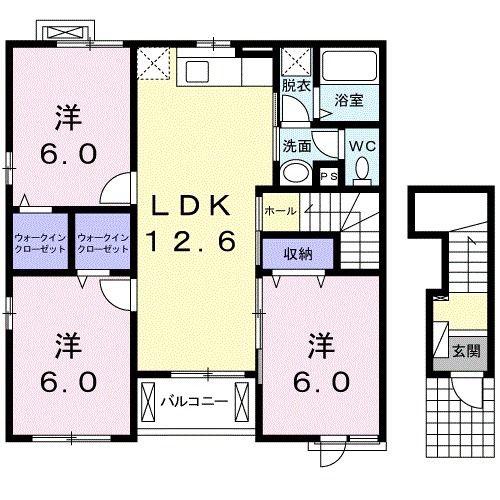ミラリオ(3LDK/2階)の間取り写真