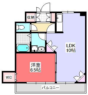 MFハイツ(1LDK/4階)の間取り写真