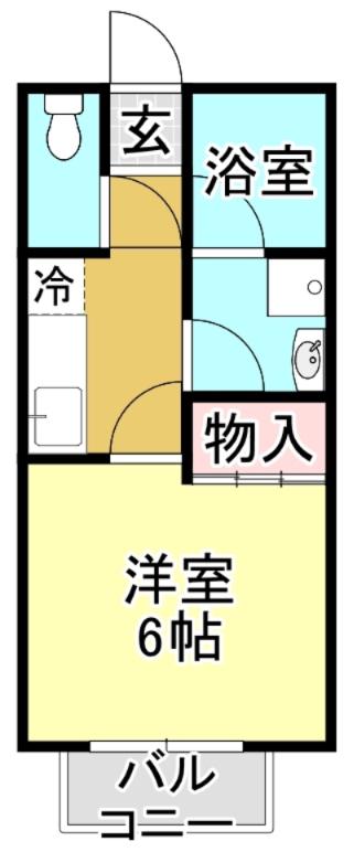 エクセルヒカリ(1K/2階)の間取り写真