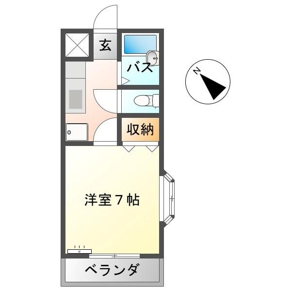 マンションサカシタ(1K/2階)の間取り写真