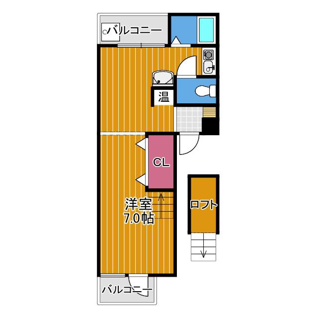 アルティスタ(1K/2階)の間取り写真