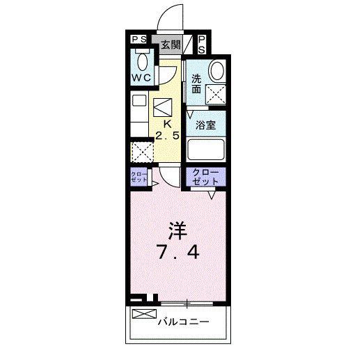 フォルテ(1K/1階)の間取り写真