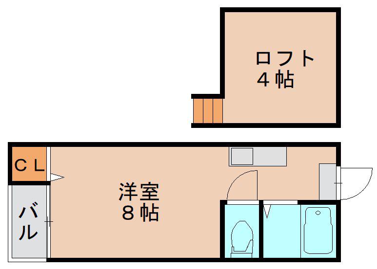 メイプルアーリー(ワンルーム/1階)の間取り写真