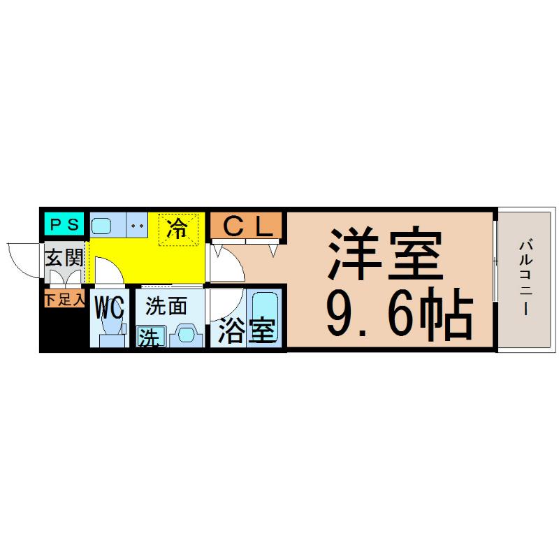 ARTIZA上前津II(1K/9階)の間取り写真