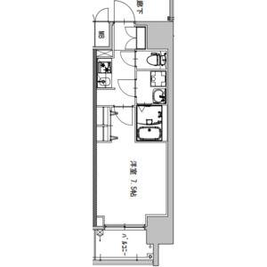 S-RESIDENCE庄内通駅前CURERE FR・家具家(1K/4階)の間取り写真