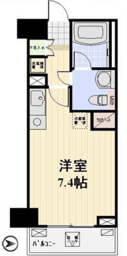 プロスペクト日本橋本町(ワンルーム/7階)の間取り写真