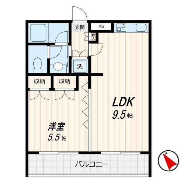 セシーズイシイ13(1LDK/4階)の間取り写真