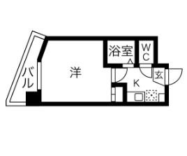 リバティ壱番館(1K/4階)の間取り写真