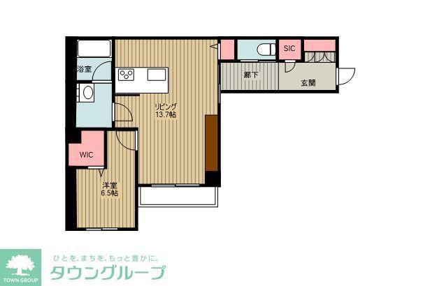 リラフォート(1LDK/2階)の間取り写真