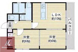 リバーサイド・キヨミ(2LDK/2階)の間取り写真