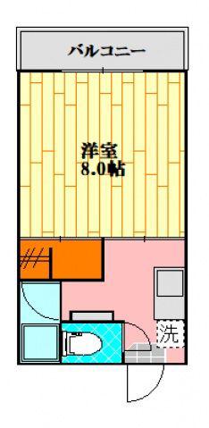 ELCAMINO(1K/2階)の間取り写真