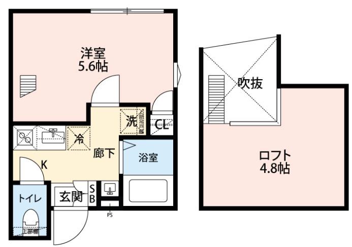グランクオール鷺ノ宮(1K/3階)の間取り写真