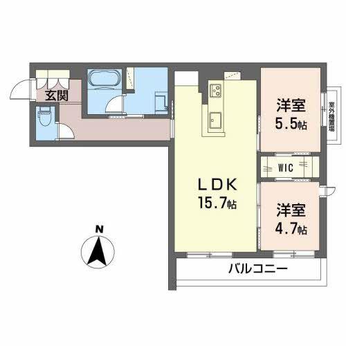 AVANCE(2LDK/2階)の間取り写真