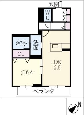 シャーメゾン グリシーヌ(1LDK/3階)の間取り写真