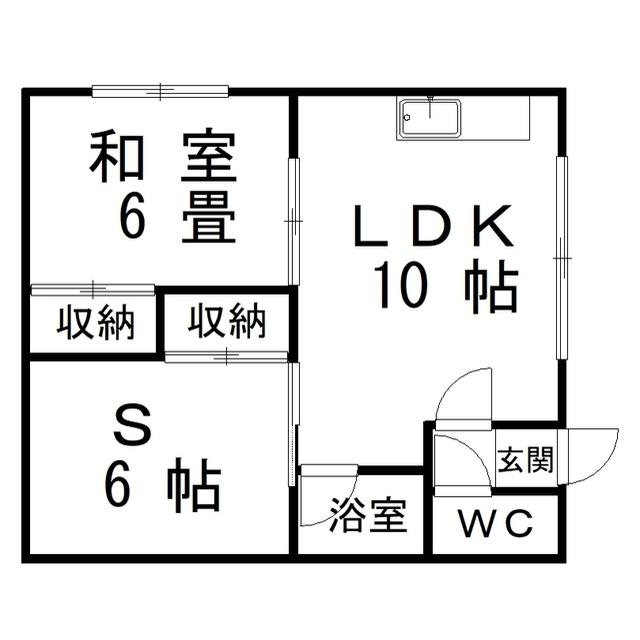 パークハイツ(1SLDK/1階)の間取り写真