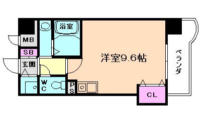 日生ロイヤル塚本(ワンルーム/5階)の間取り写真