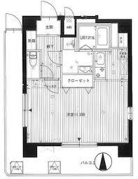 ファーストプレイス菊川(1K/12階)の間取り写真