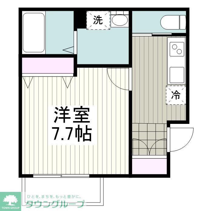 アルカディア(1K/2階)の間取り写真