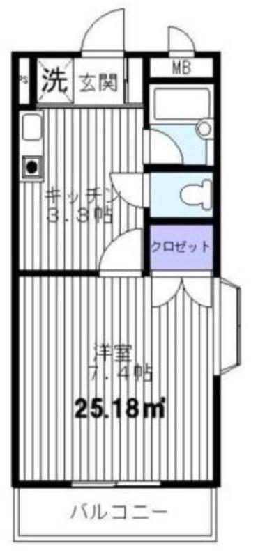 アビタ池上(1K/2階)の間取り写真