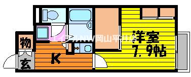 レオパレス大田東館(1K/2階)の間取り写真