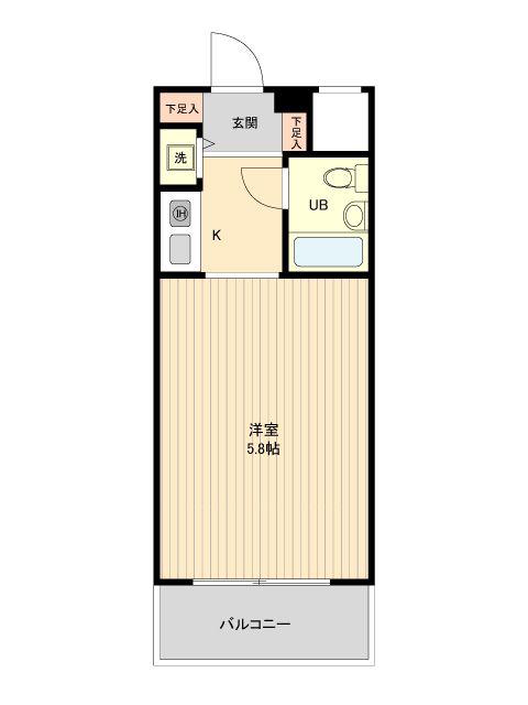 ジョイフル池袋要町(1K/2階)の間取り写真