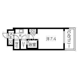 フォーリアライズ天王寺ヴァロール(1K/8階)の間取り写真