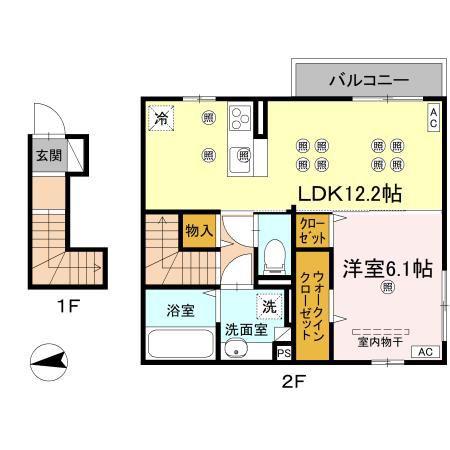 M-ONE丸の内(1LDK/2階)の間取り写真