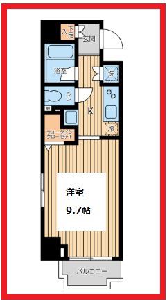 シティ スパイア蔵前(1K/6階)の間取り写真