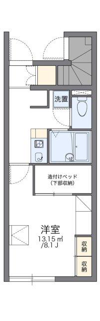 レオパレスさくらぐみ(1K/1階)の間取り写真