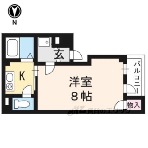 コスモハイツ出町(1K/3階)の間取り写真