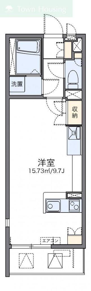 レオネクストプレジール(ワンルーム/2階)の間取り写真
