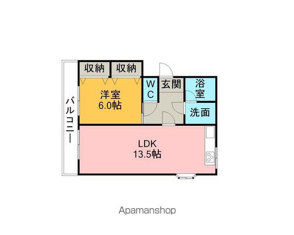 シェリールA(1LDK/2階)の間取り写真