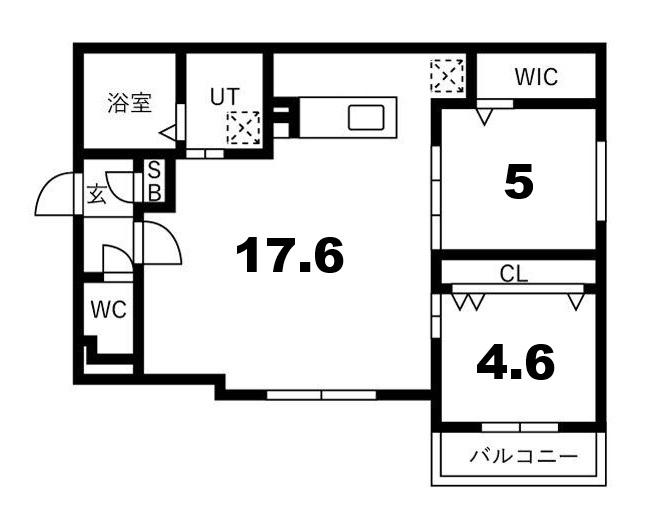 A-BIC厚別中央(2LDK/4階)の間取り写真