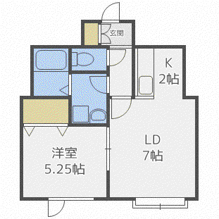 クレール(1LDK/3階)の間取り写真