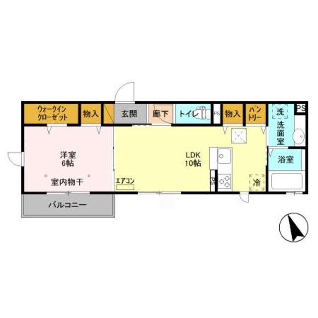 プランドール(1LDK/1階)の間取り写真