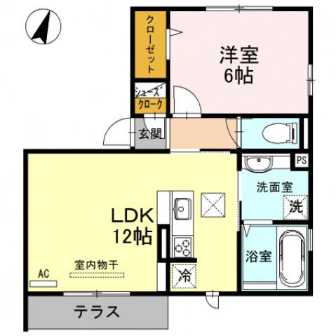 アルタ 101(1LDK/1階)の間取り写真