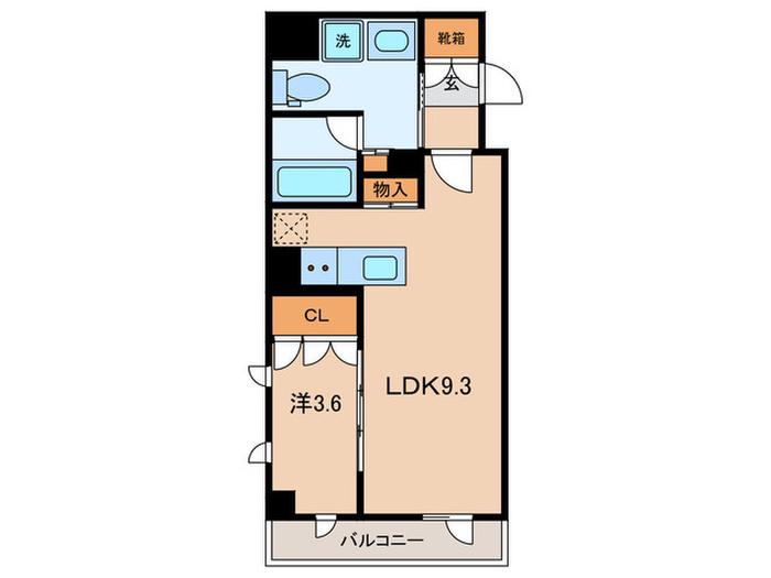 LIGHTHOUSE中馬込(1LDK/1階)の間取り写真
