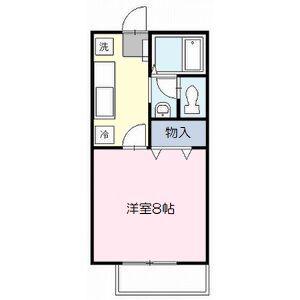 クラージュII(1K/2階)の間取り写真