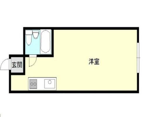 アーバン桜ヶ丘B(ワンルーム/2階)の間取り写真